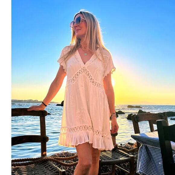 Free People Ivory Marissa Mini Dress - Small - Picture 3 of 9